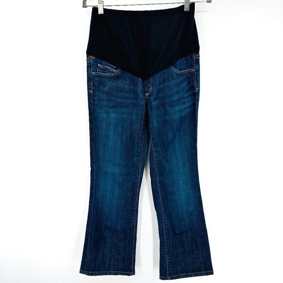 Citizens of Humanity Maternity Belly Panel Bootcut Stretch Denim 28 Pull On Jean - Picture 1 of 7